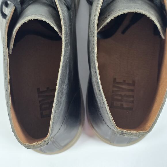 Frye Astor Chukka Boots 8.5 Black Leather High Top Business Casual Sneakers - Picture 7 of 10